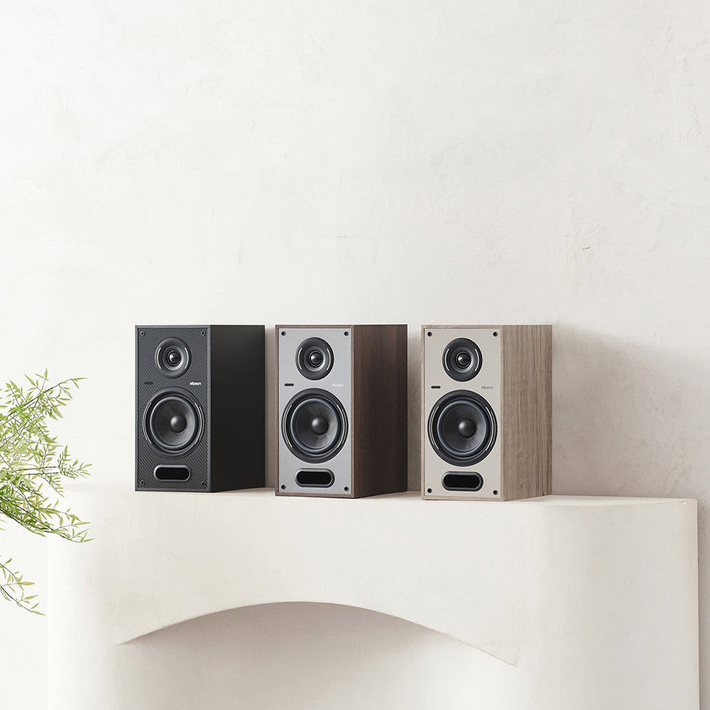 Elipson HORUS6BT/WG 6B Active BT Bookshelf Speakers - Light wood Beige