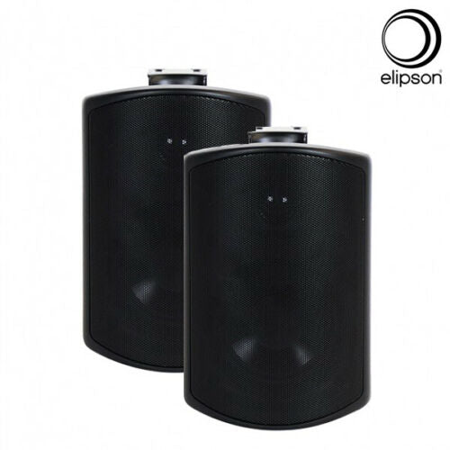 Elipson Rain 6 Weatherproof Outdoor Speakers in Black Pair