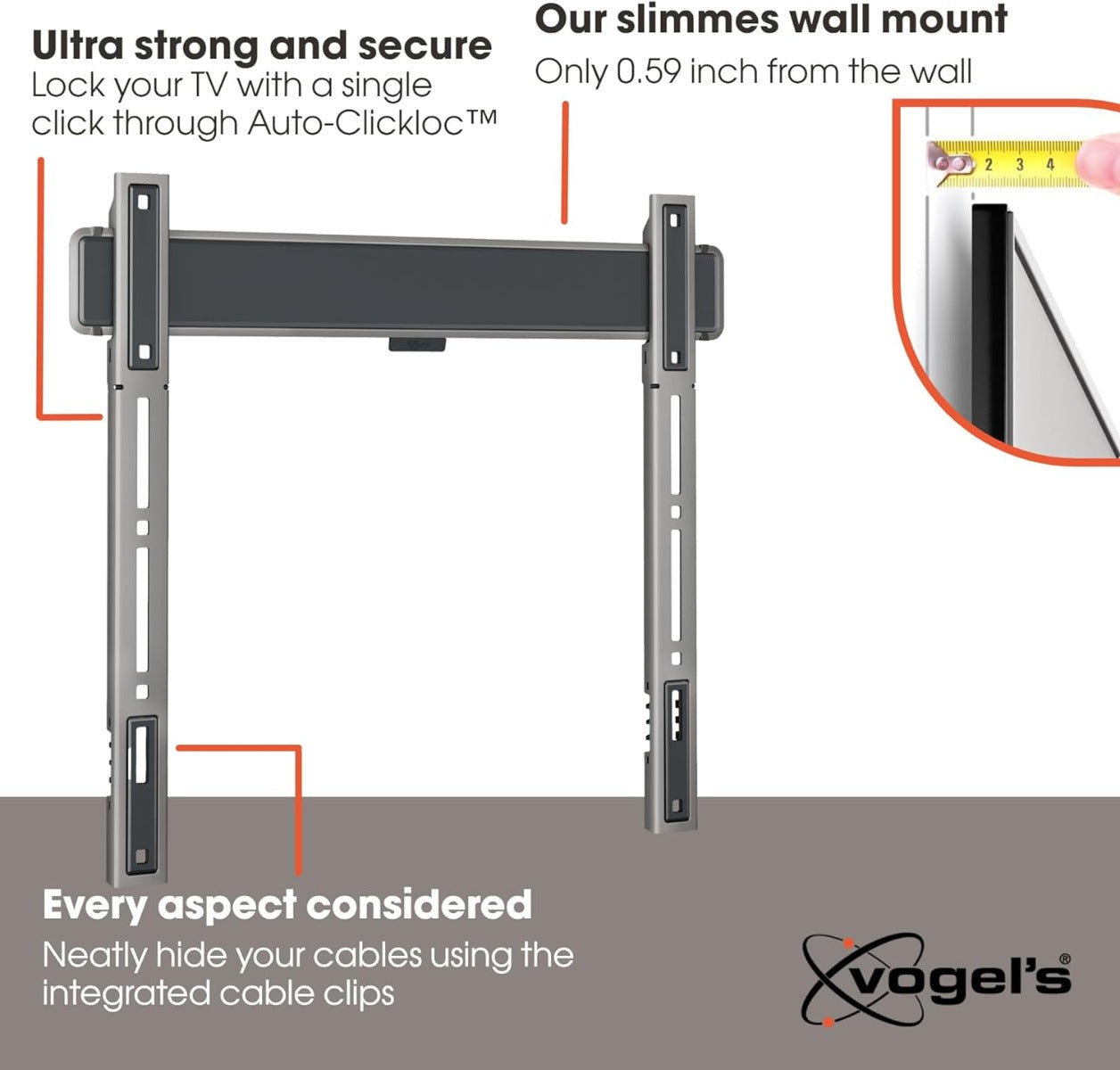 Vogels Elite TVM 5405 TV (32-77") Black Fixed TV Wall Bracket