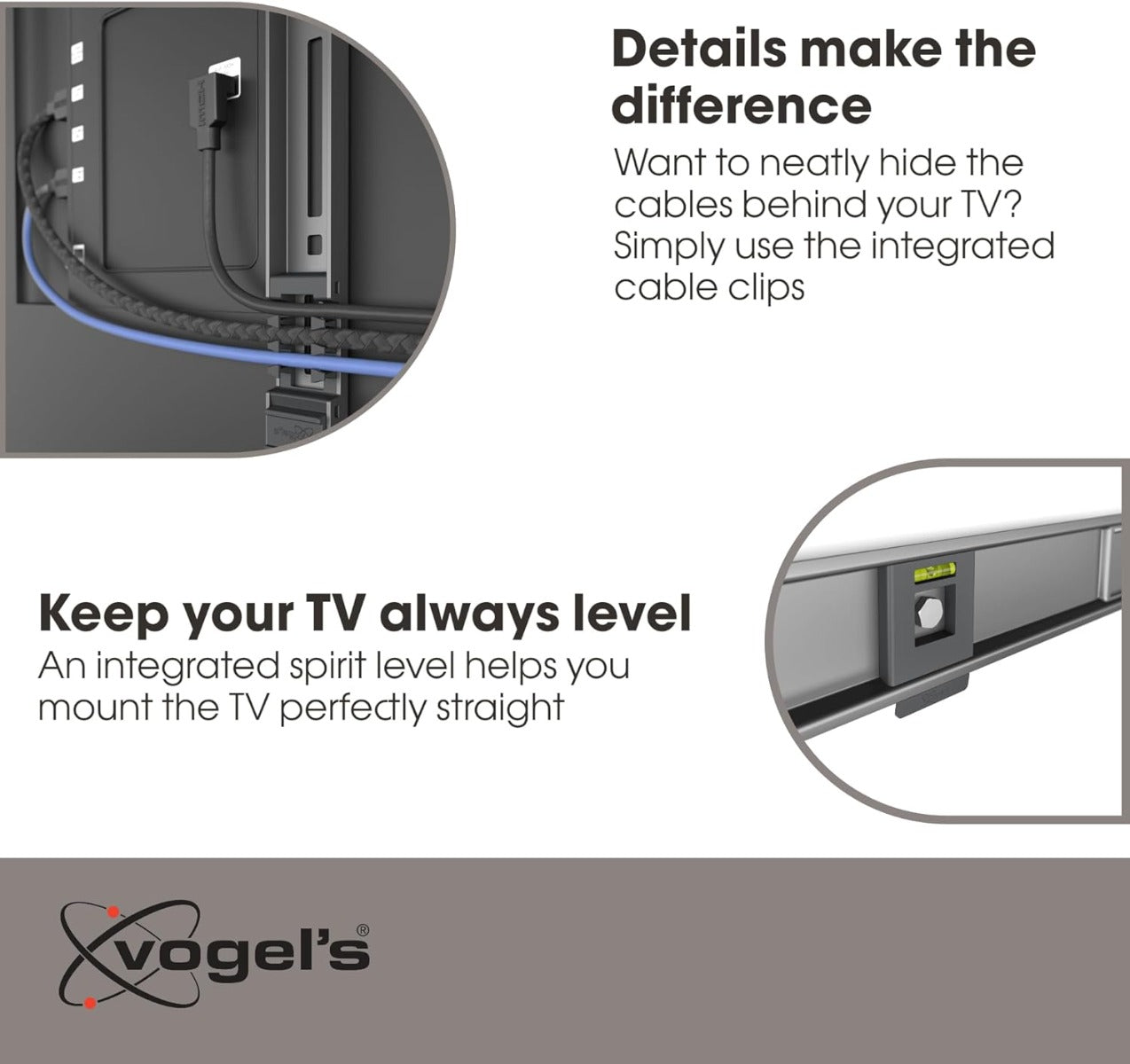 Vogels Elite TVM 5405 TV (32-77") Black Fixed TV Wall Bracket