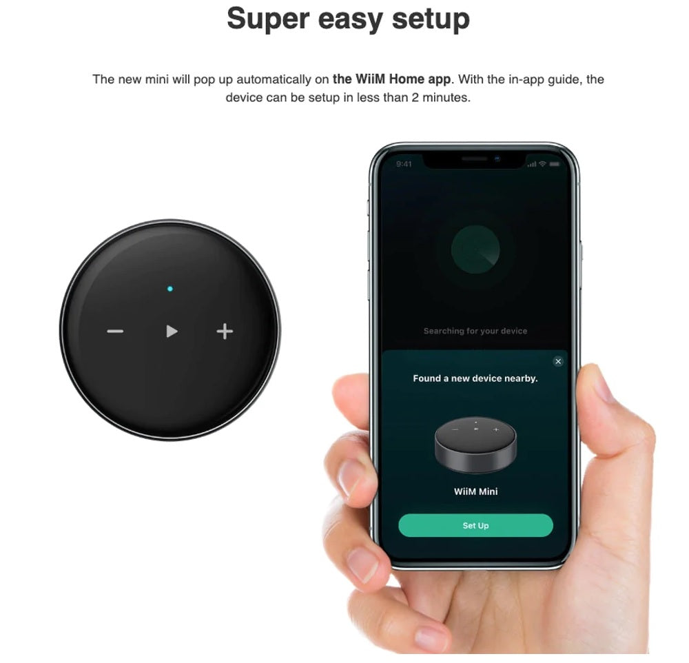 Elipson WM Multiroom Network Player Stream Remotely via WiFi, Airplay 2 or BT 5.2.