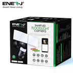 ENER-J SHA5294 Smart WiFi LED Floodlight Security Camera System 1080P - Black