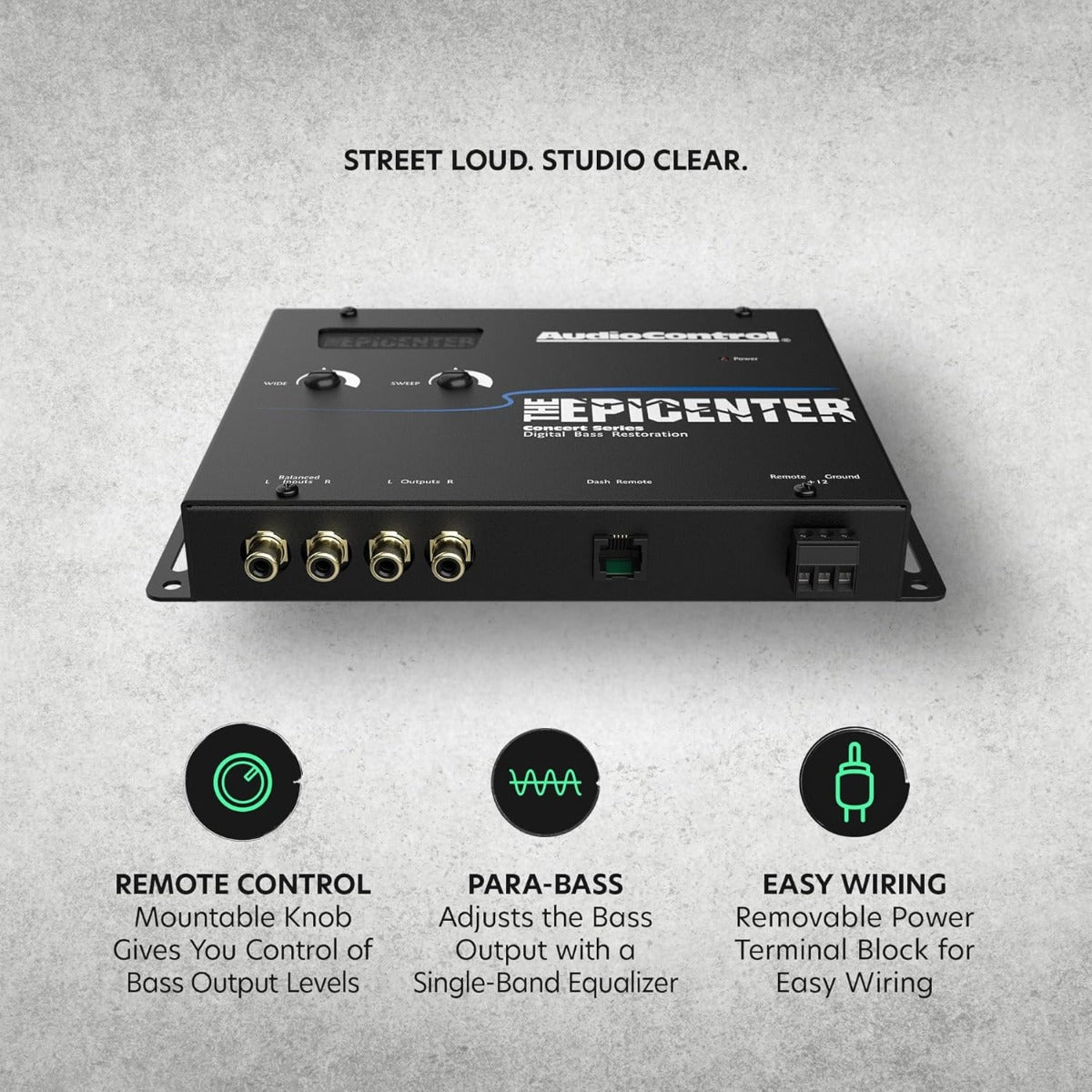 AudioControl The Epicenter Black 4-Channel Concert Series Parametric Bass Control