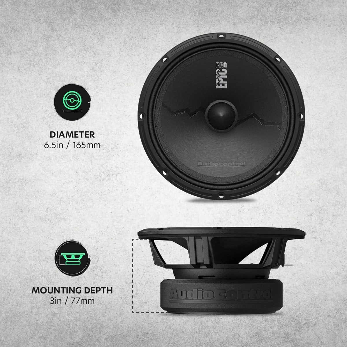AudioControl EPICPRO6X EPIC Epic Pro Series 6.5" midrange car speakers (Pair)