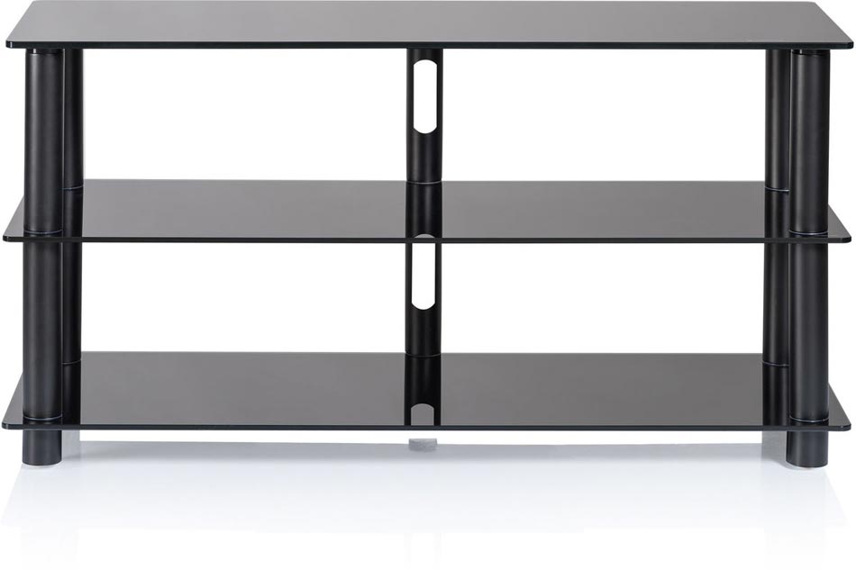 Norstone EPUR 3  HiFi 3 shelf TV/ HI-FI Stand in Black Satin Finish
