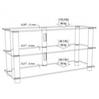 Norstone EPUR 3  HiFi 3 shelf TV/ HI-FI Stand in Black Satin Finish