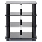 Norstone EPUR 4  HiFi 4 shelf TV/ HI-FI Stand in Black Satin Finish