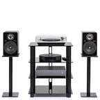 Norstone EPUR 4  HiFi 4 shelf TV/ HI-FI Stand in Black Satin Finish
