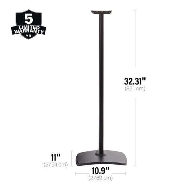 Sanus WSSE31-B2 SONOS Era 300 Fixed Height Speaker Stand - Black Single