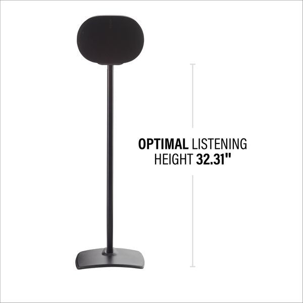 Sanus WSSE31-B2 SONOS Era 300 Fixed Height Speaker Stand - Black Single