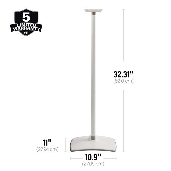 Sanus WSSE31-W2 SONOS Era 300 Fixed Height Speaker Stand - White Single