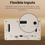 EDIFIER ES300 Hi-Res Rechargeable Speaker, AirPlay2, Bluetooth V5.4, 60W - White