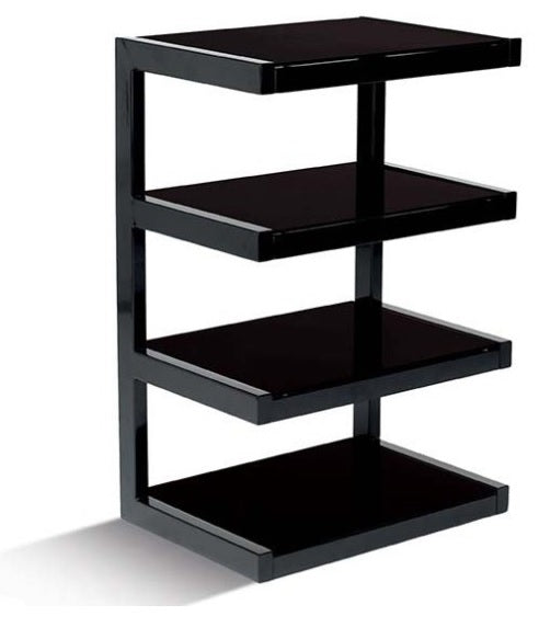 Norstone ESSE HiFi 4 shelf TV/ HI-FI Stand in Black / Black Finish