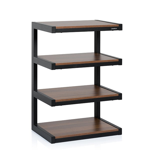 Norstone ESSE HiFi 4 shelf TV/ HI-FI Stand in Black/Walnut Finish