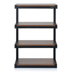 Norstone ESSE HiFi 4 shelf TV/ HI-FI Stand in Black/Walnut Finish