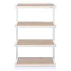 Norstone ESSE HiFi 4 shelf TV/ HI-FI Stand in White/Oak Finish