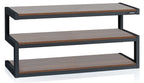 Norstone ESSEAVBW Esse “S” Shaped TV Stand / AV Rack 1100mm Black/Walnut with Walnut Veneer Shelves