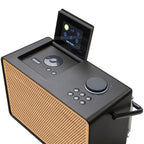 PURE Evoke Play Wood Edition DAB+, Bluetooth or FM Versatile Music System in Coffee Black