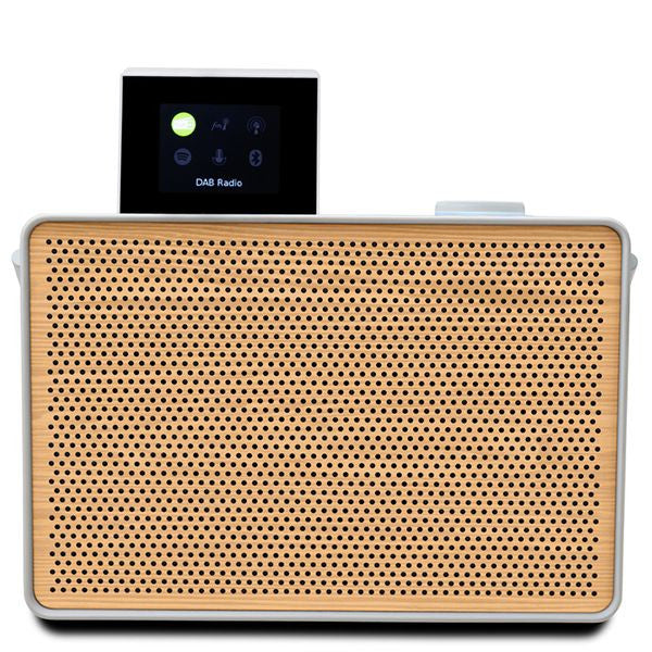 PURE Evoke Play Wood Edition DAB+, Bluetooth or FM Versatile Music System in Cotton White