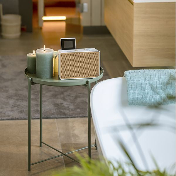 PURE Evoke Play Wood Edition DAB+, Bluetooth or FM Versatile Music System in Cotton White