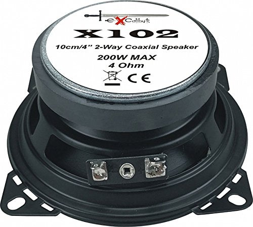 Excalibur X102 4"  2-Way Coaxial Speakers 400W Max Power