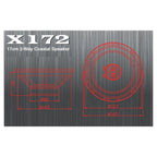 Excalibur X172 - 6.5" 17cm 2-Way Coaxial Speakers 800W Max Power