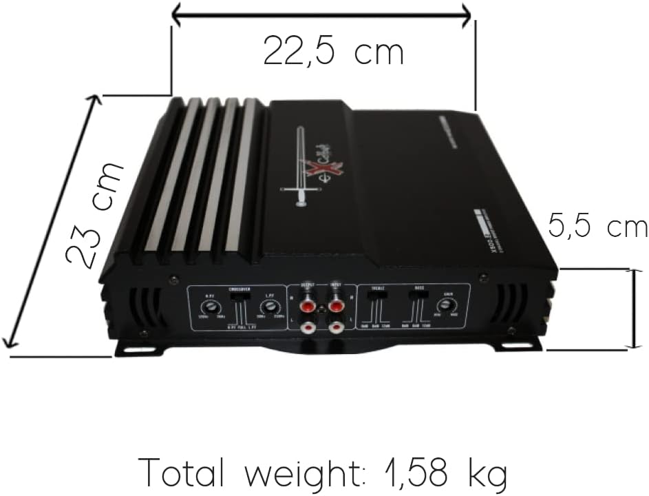 Excalibur X500.2 -  2 Channel Power 1000w Amplifier