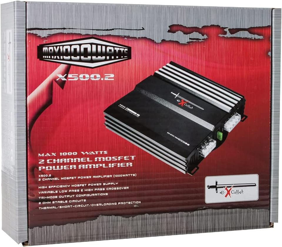 Excalibur X500.2 -  2 Channel Power 1000w Amplifier