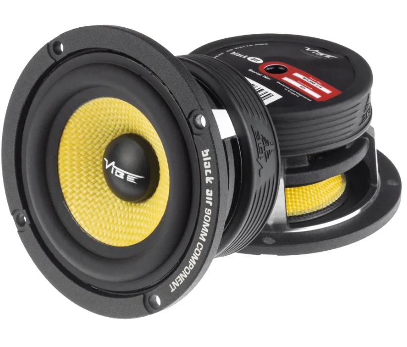 Vibe BA3M-V4 Blackair 180 Watts 3" inch 1 Way 4 Ohm Midrange Car Speaker Pair