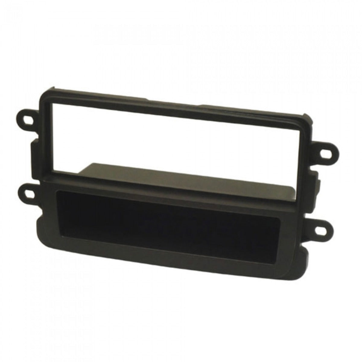 Dacia Duster, Dokker, Lodgy, Logan, Sandero Single DIN stereo fitting kit MATT BLACK (WITH SWC) FK-391-SWC
