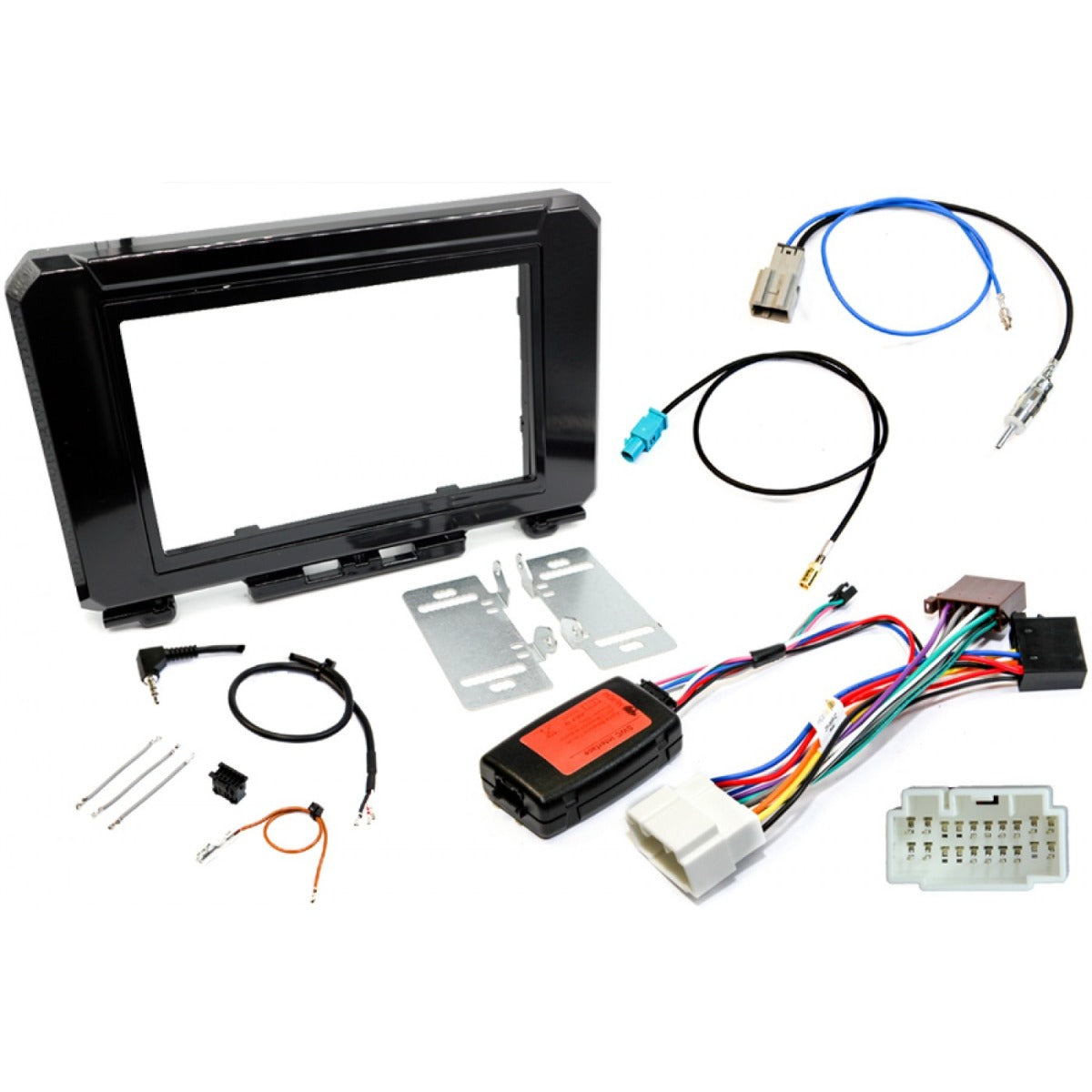 Suzuki Jimny (2018 Onwards) Double DIN stereo upgrade fitting kit with SWC (GLOSS BLACK) FK-605