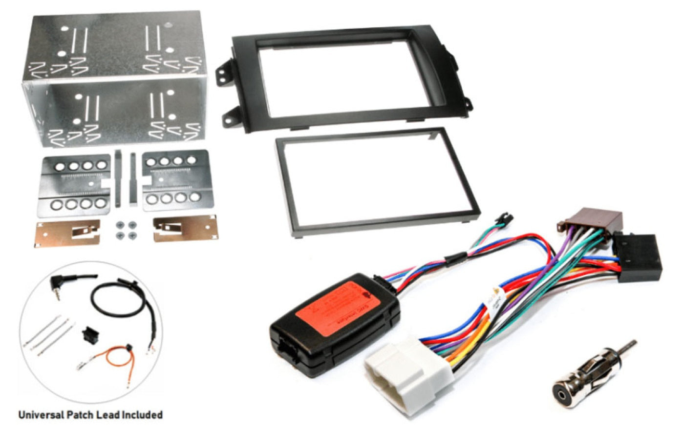 Suzuki SX4, Fiat Sedici 2006-2014 Double Din Car Stereo Fitting Kit Fascia, Steering Control CTKSZ05 / FK-696D-SWC
