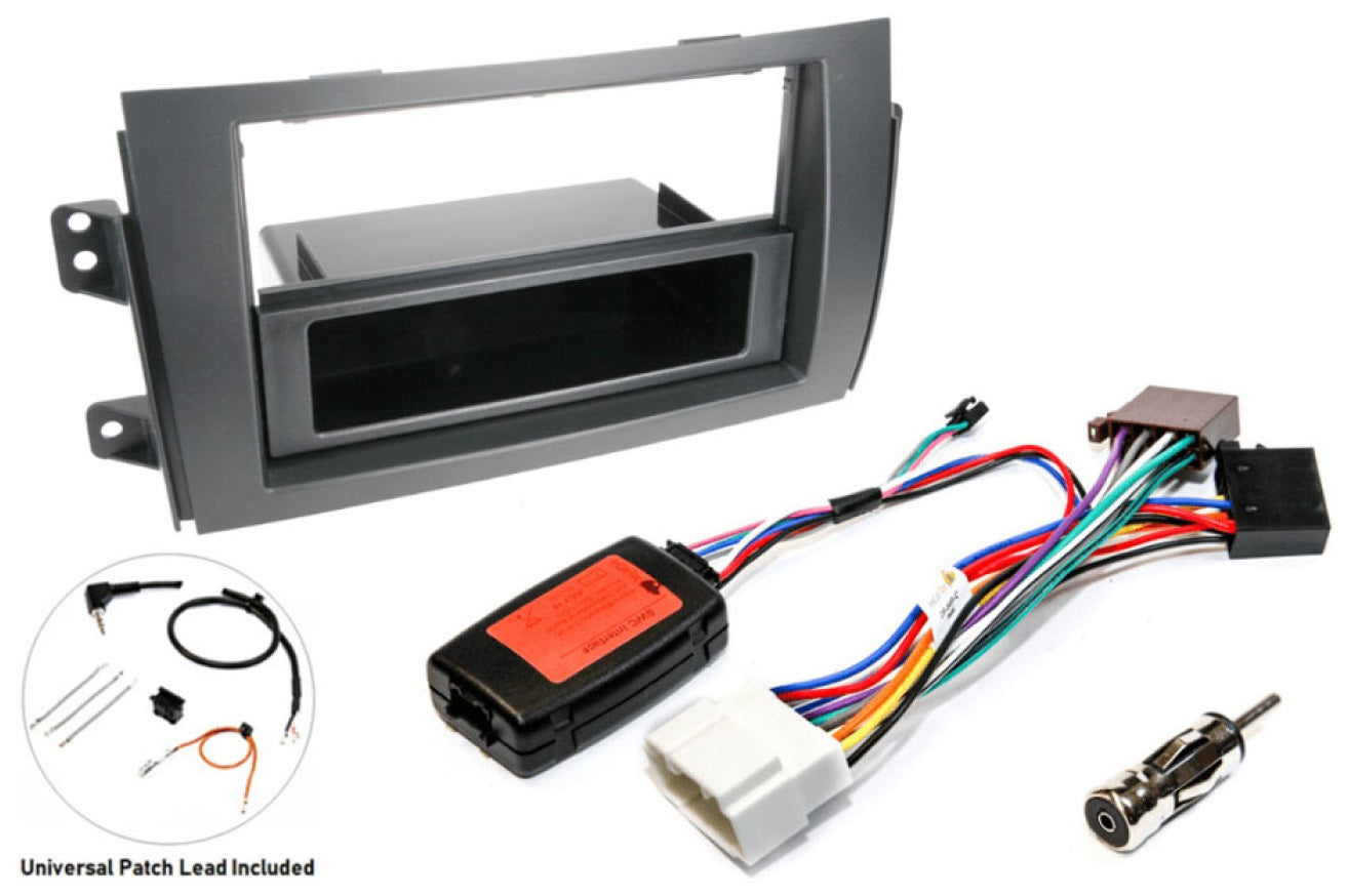 Suzuki SX4, Fiat Sedici 2006-2014 Single Din Car Stereo Fitting Kit Fascia, Steering Control CTKSZ03 / FK-696S-SWC