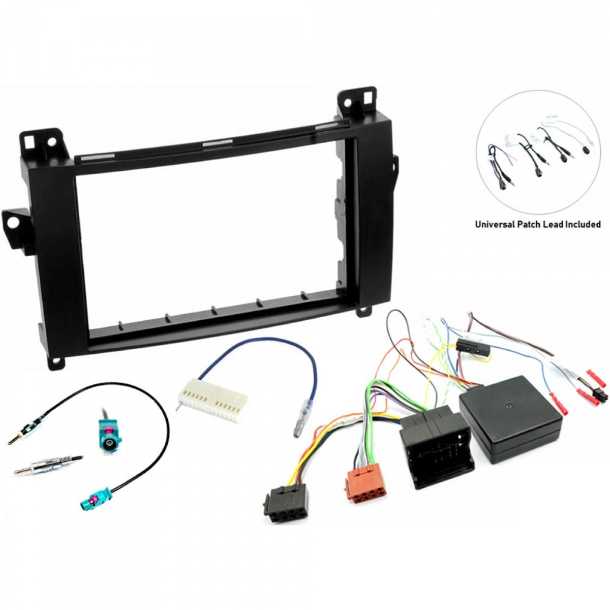 Mercedes Sprinter 2007-2018 (AUDIO 10/15/20) Double DIN stereo fitting kit with steering controls (QUADLOCK CONNECTION) FK-711-2.V3