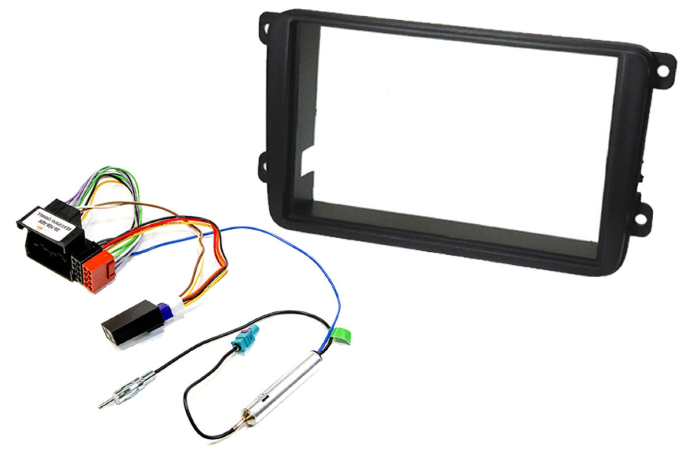 Seat, Skoda, Volkswagen Double DIN car stereo upgrade fitting kit (WITHOUT STEERING CONTROLS) Single Fakra FK-714-IGN