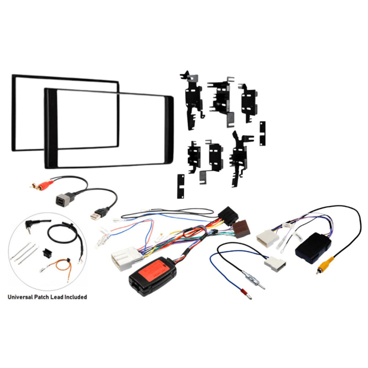 Nissan Juke (2010-2014) Double DIN stereo upgrade fitting kit (WITH SWC AND CAMERA RETENTION) FK-797-SWC-CAM