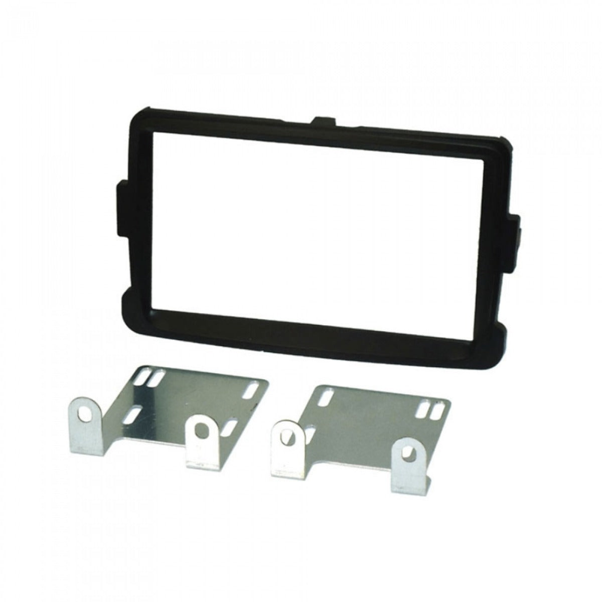Dacia Duster, Dokker, Lodgy, Logan, Sandero Double DIN stereo fitting kit MATT BLACK (WITH SWC) FK-804-SWC