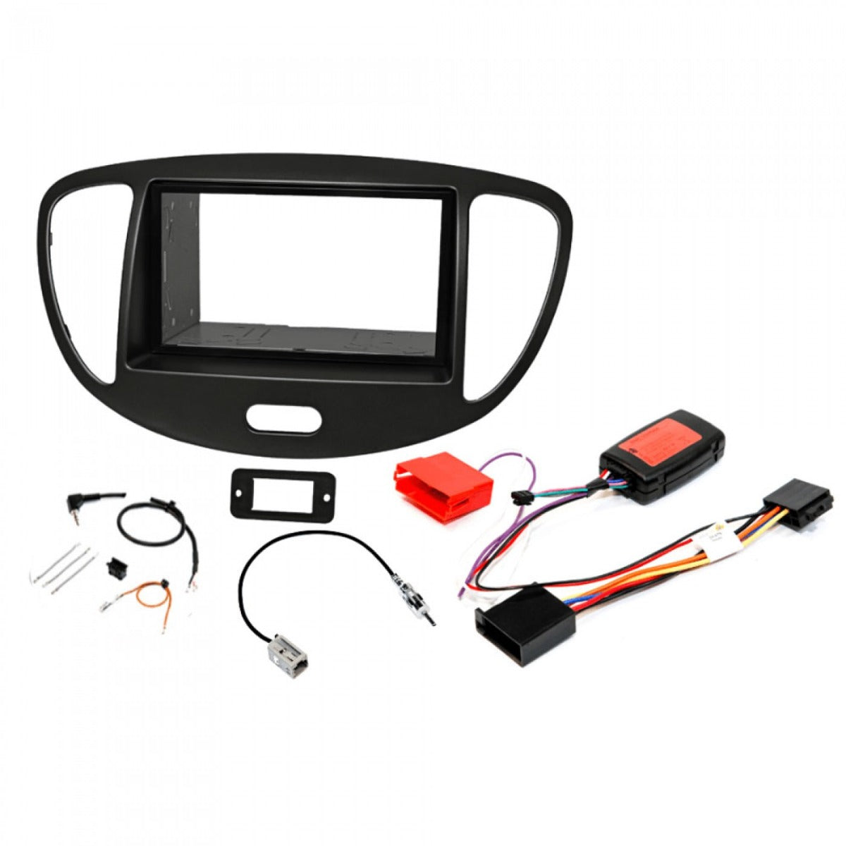 Hyundai i10 (2008-2012) Double DIN car stereo upgrade fitting kit (Black) FK-878