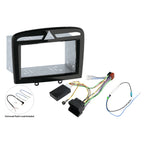 Peugeot 308 (2008-2013) Double DIN car stereo upgrade fitting kit (PIANO BLACK WITH SWC and PDC) FK-915/3-PDC
