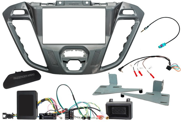 Ford Transit Custom (GLOSS GREY/NEBULA GLOSS) Double DIN fitting kit (WITH TOP DISPLAY) FK-9262/1