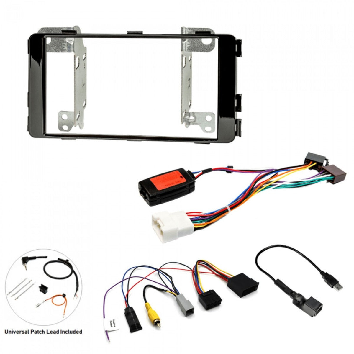 Mitsubishi L200 (2015-2023) Double DIN car stereo upgrade fitting kit (WITH SWC AND CAM RETENTION) FK-962-SWC-CAM
