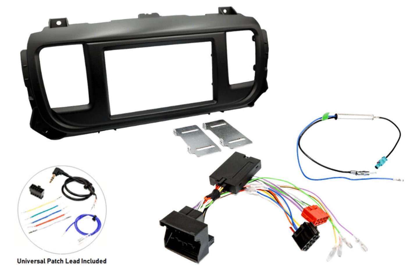 Vauxhall Vivaro, Zafira 2019 onwards Double DIN Car Radio Fitting Kit (STANDARD RADIO) FK-976-SWC Fiat