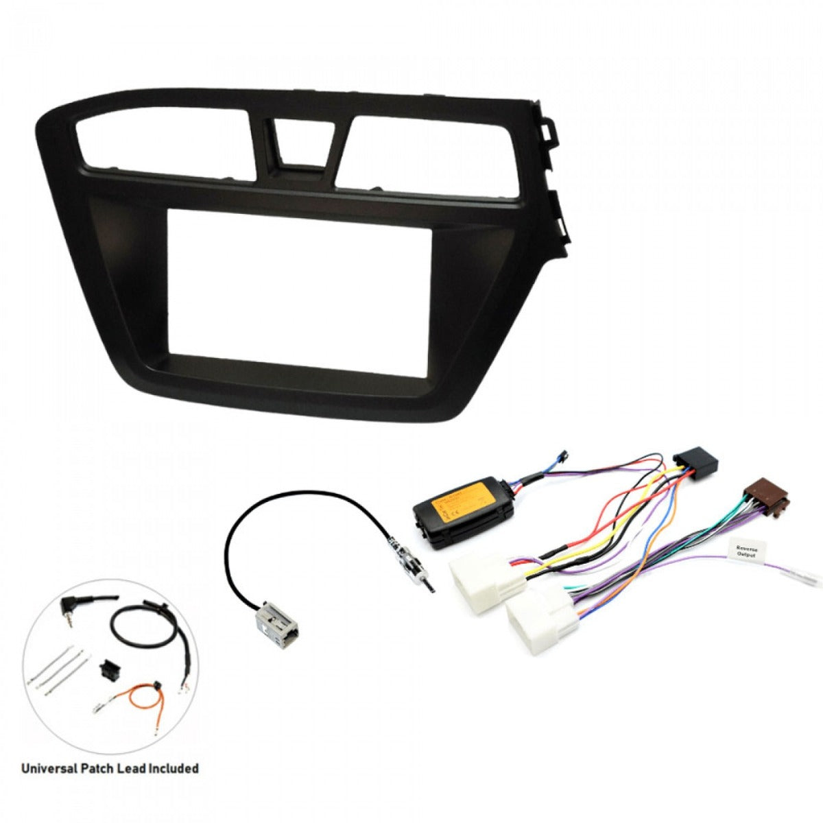 Hyundai i20 (2014-2020) Double Din Stereo Upgrade Fascia Stalk Fitting Kit FK-986-NAV