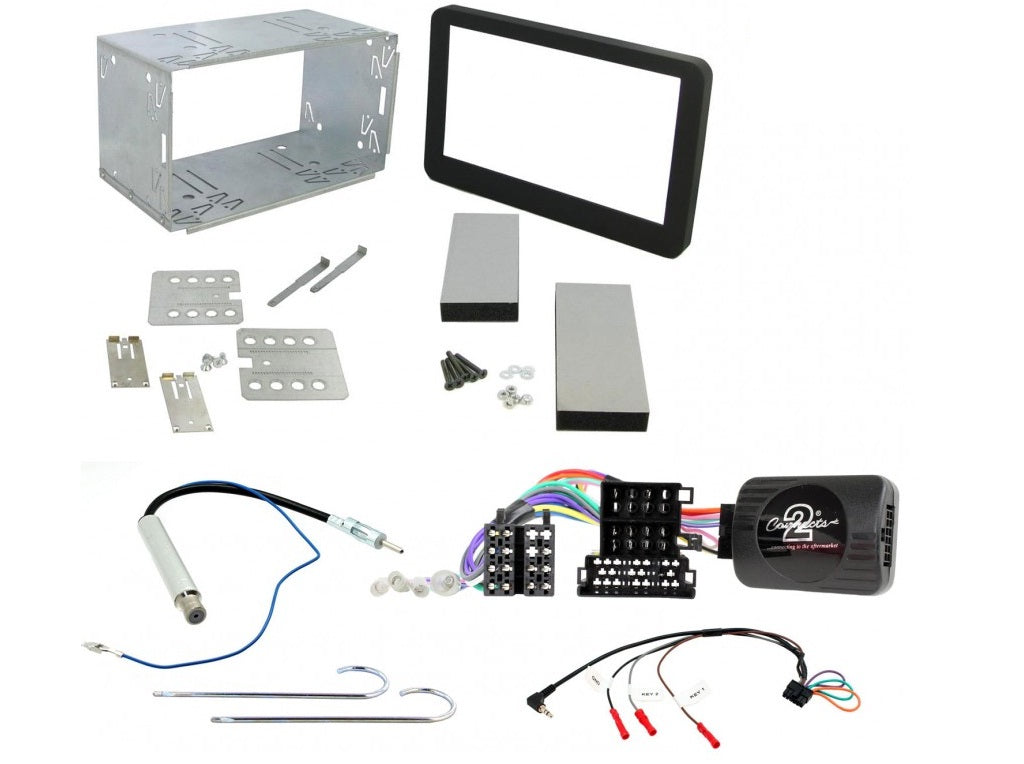 Alfa Romeo 159, Brera, Spider with Factory Navigation Double Din Stereo Fascia / Steering / Antenna Kit