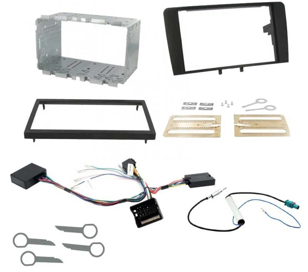 Audi A3, S3 2003-2012 Double Din Car Stereo Fascia Steering Antenna BOSE Retention Fitting Kit