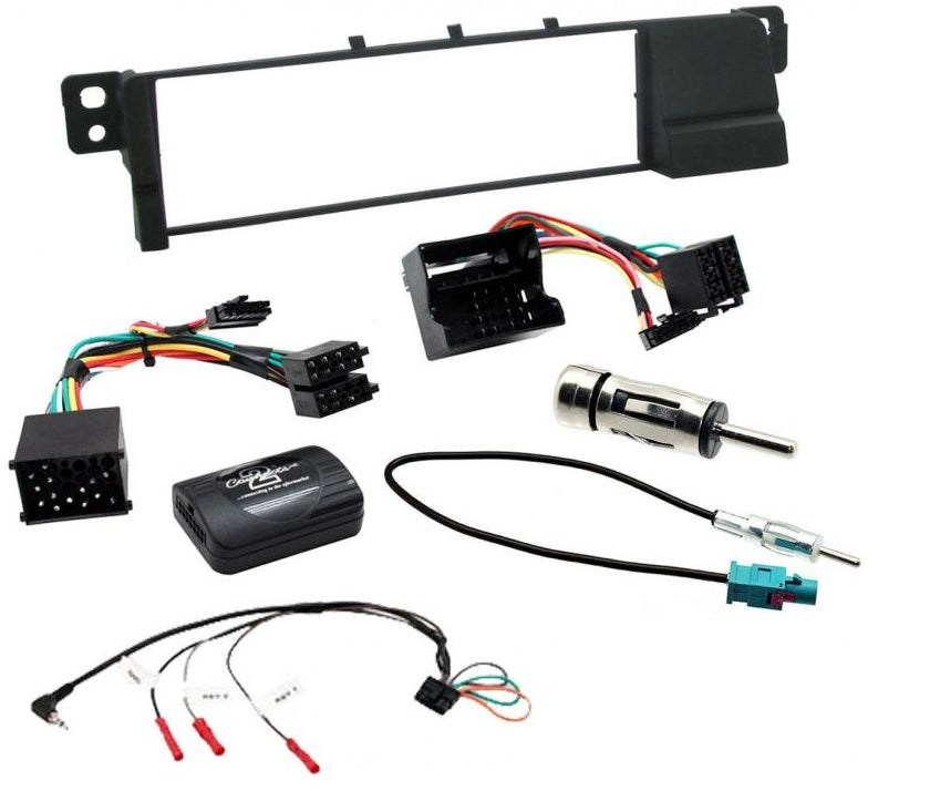BMW 3 Series E46 1998-2006 Single Din Radio Stereo Fascia Steering Control Interface Fitting Kit