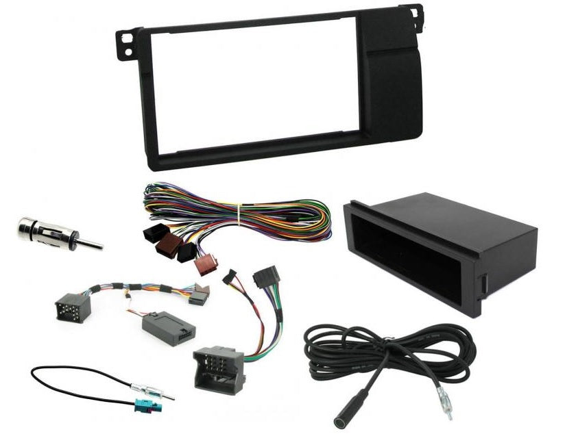 BMW 3 Series E46 1998-2005 Single Din Car Stereo Fascia Steering Antenna Extension Fitting Kit