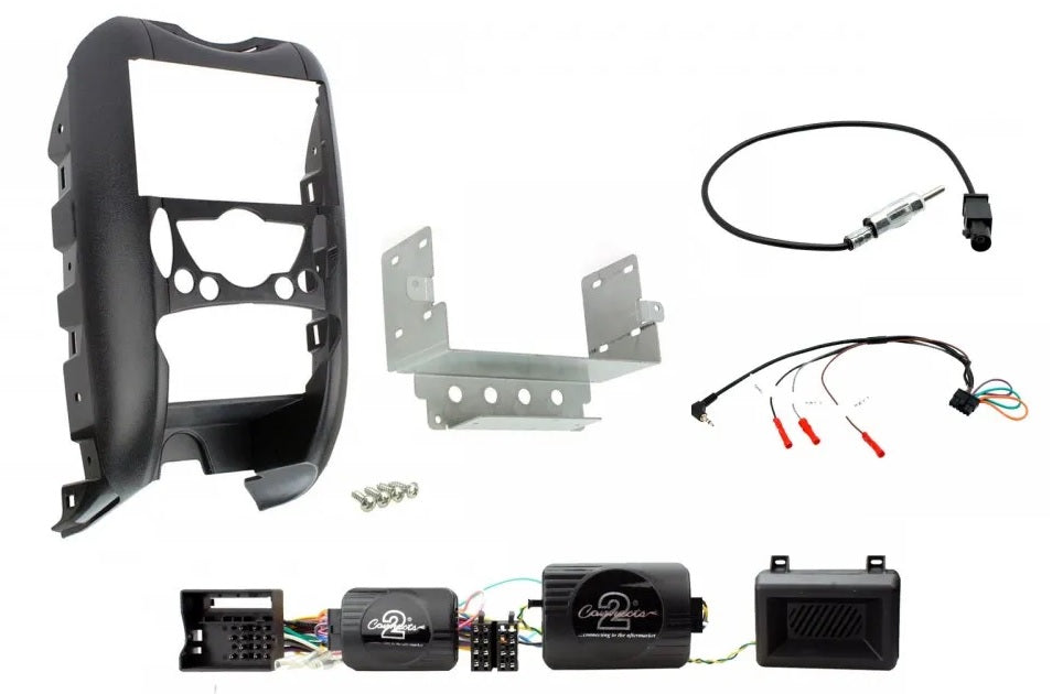 Mini R55/56/57 2006-2014 Double Din Fascia / Steering / Parking Sensor Retention / Antenna Fitting Kit