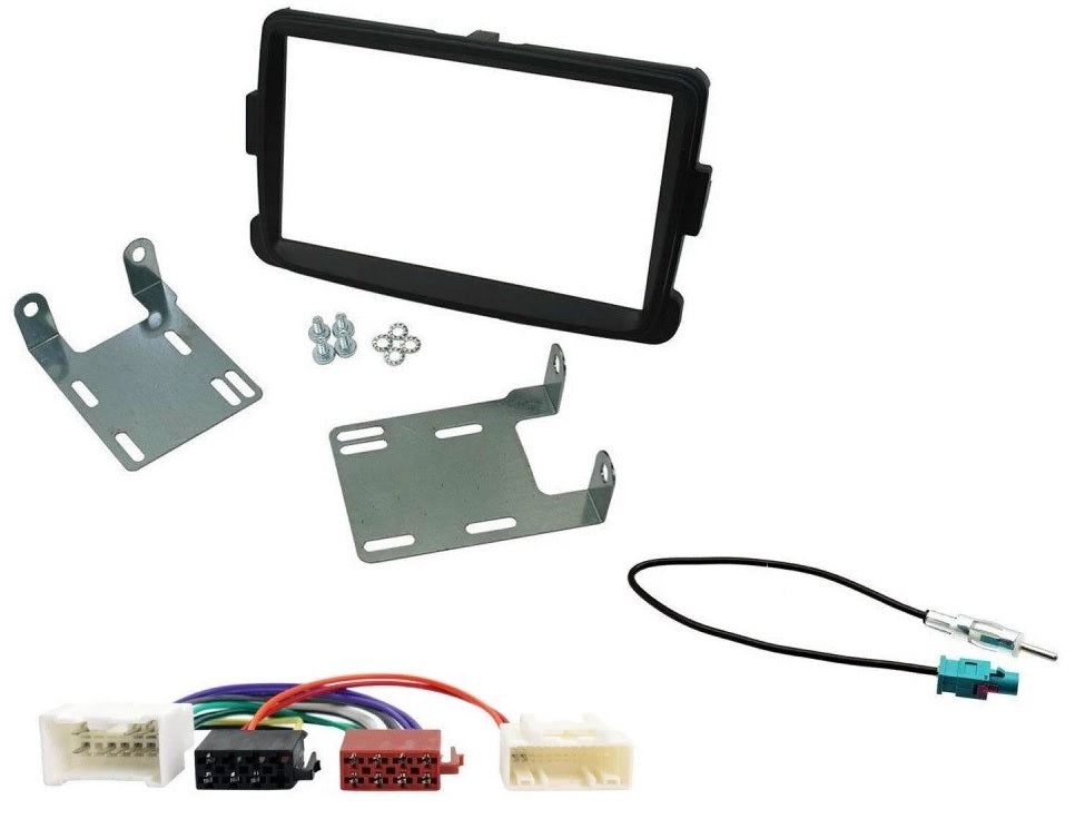Dacia Duster, Sandero 2012 onwards Double Din Car Stereo Fascia ISO Aerial Adaptor Fitting Kit