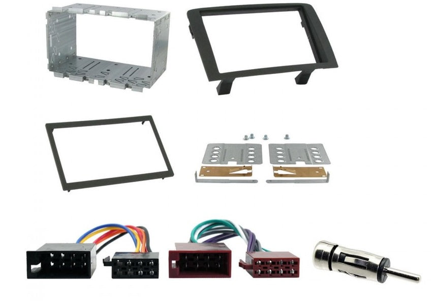 Fiat 500 2007-2015 Double Din Car Stereo Fascia Matt Black Fitting Kit